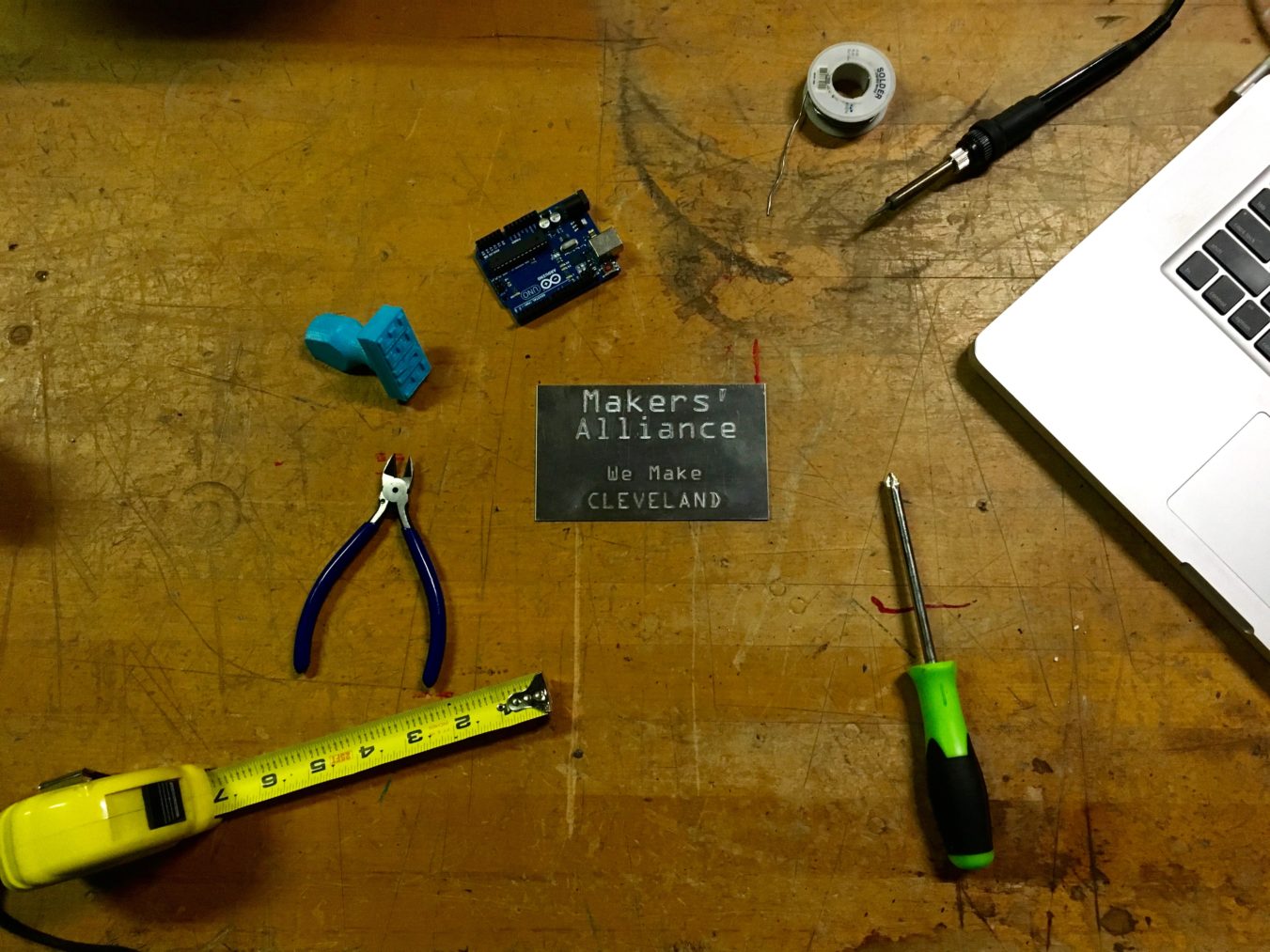 a workbench of tools